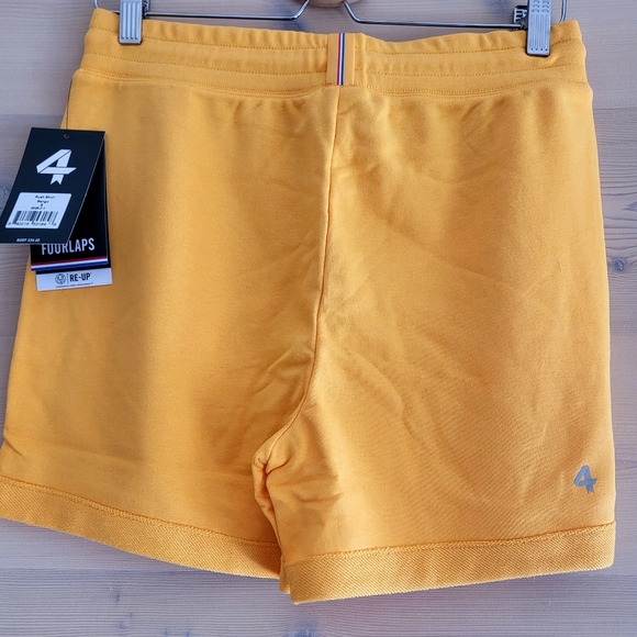 NWT FourLaps Oversized Rush Sweat Shorts Elastic Drawstring Mango Orange size S - Picture 2 of 7